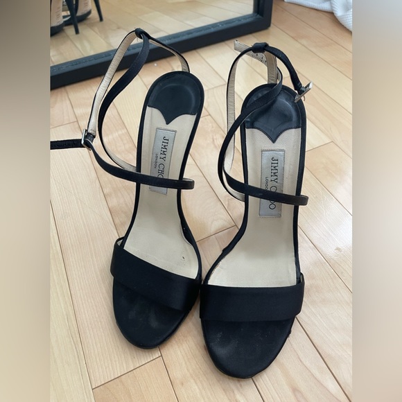 Jimmy Choo satin black sandals - Picture 4 of 7